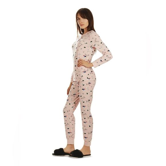 New Women's Holiday Winter Pajamas Ski Chalet Set Small 6-8 Sleep Set In a Bag - Picture 4 of 9